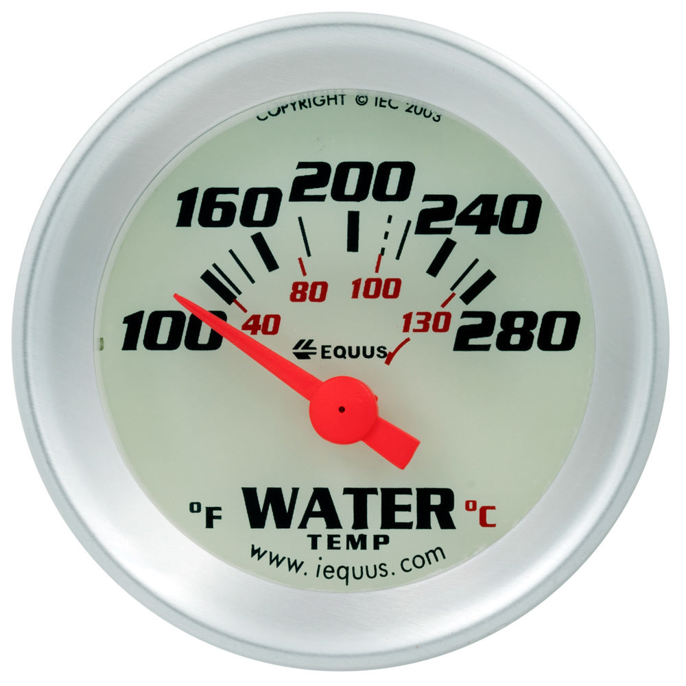 1-1/2 Dia Water Temp Gauge Silver 100-280 - E8162