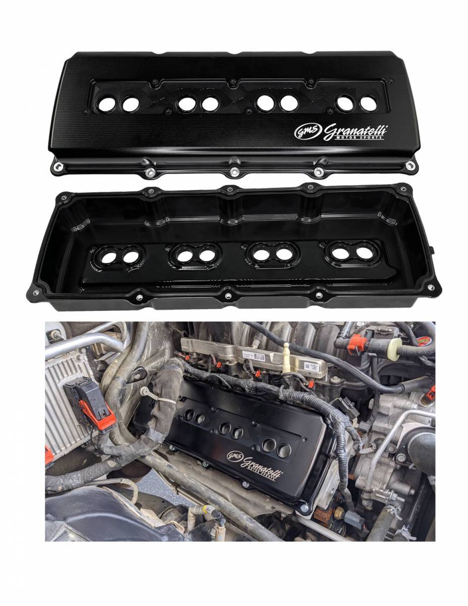 Granatelli Billet HEMI Valve Covers, Black Anodized, 2010-2020 5.7L/6.1L/6.2L/6.4L, Pair – VC-2010B