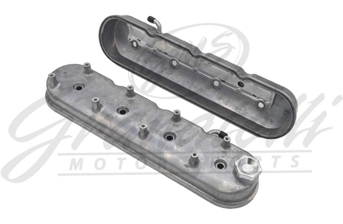 Granatelli LS Tall Valve Covers, Cast Finish, Integral Coil Mounts, 4.8L-7.0L, Pair – 640360
