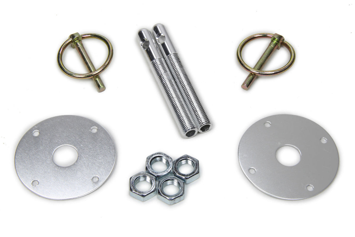 Hood Pin Kit 3/8in Alum Silver 2-pack - 1000134033