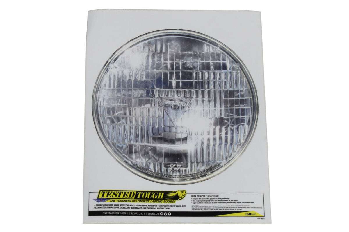 Univer. Headlight Decal 7.25in Diameter - H00411S