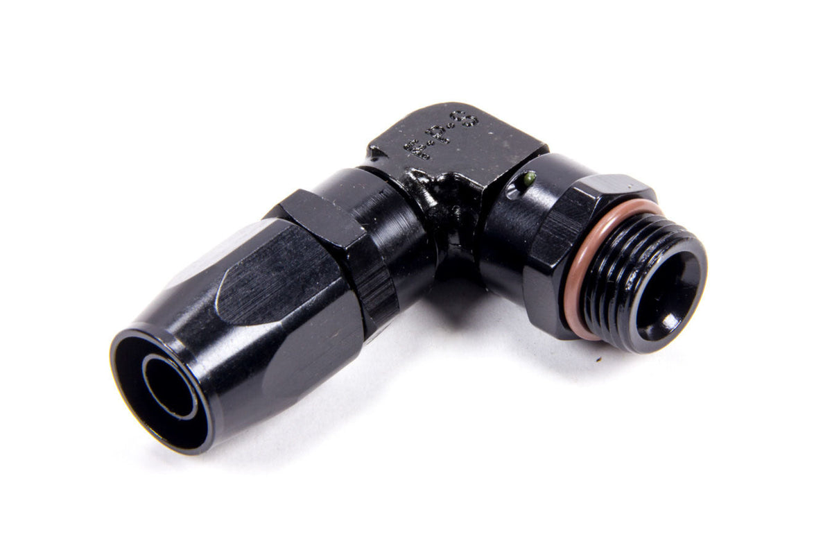 Hose Fitting #8 90 Deg to 3/4-16 Male ORB Black - 189008BL
