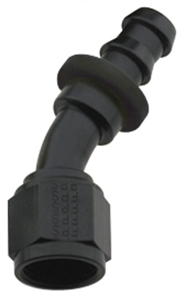 Hose Fitting #10 30 Deg Push Lock Black - 203010BL