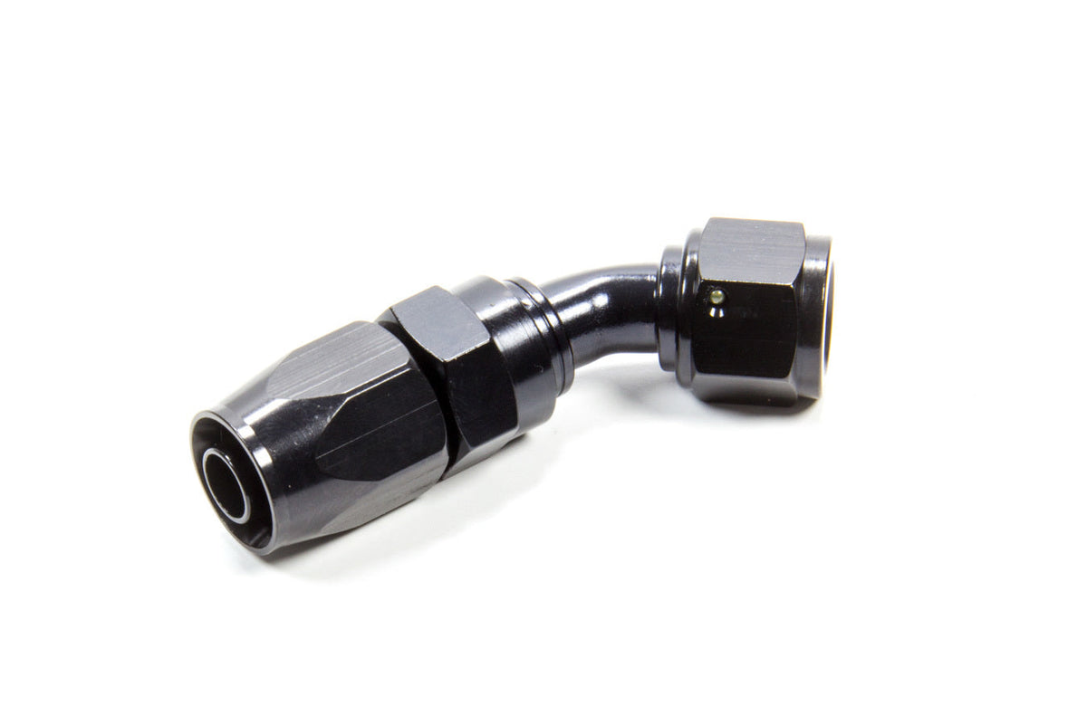 Hose Fitting #6 45 Deg. to #8 Hose Black - 224505BL