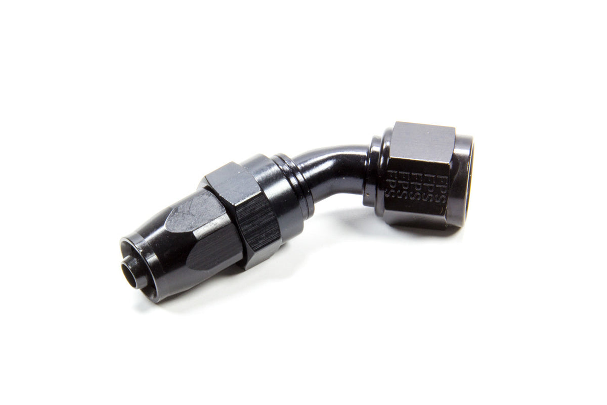 Hose Fitting #8 45 Deg. to #6 Hose Black - 224507BL