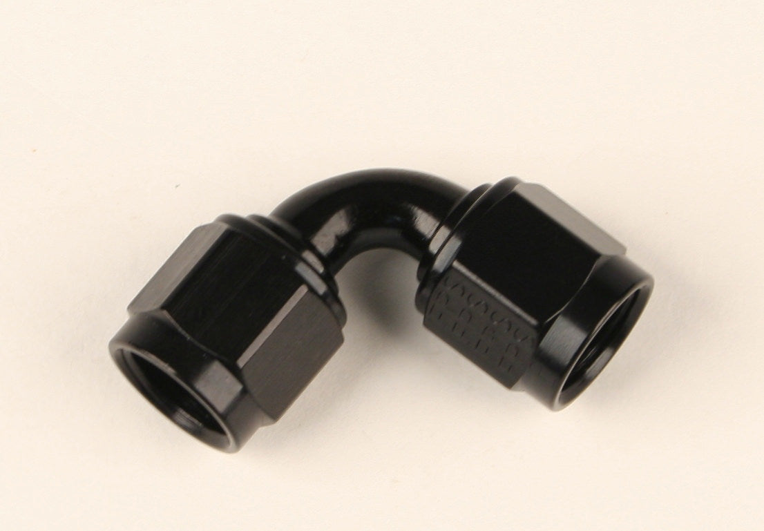 #12 Female 90 Degree Coupler Fitting Black - 496320BL