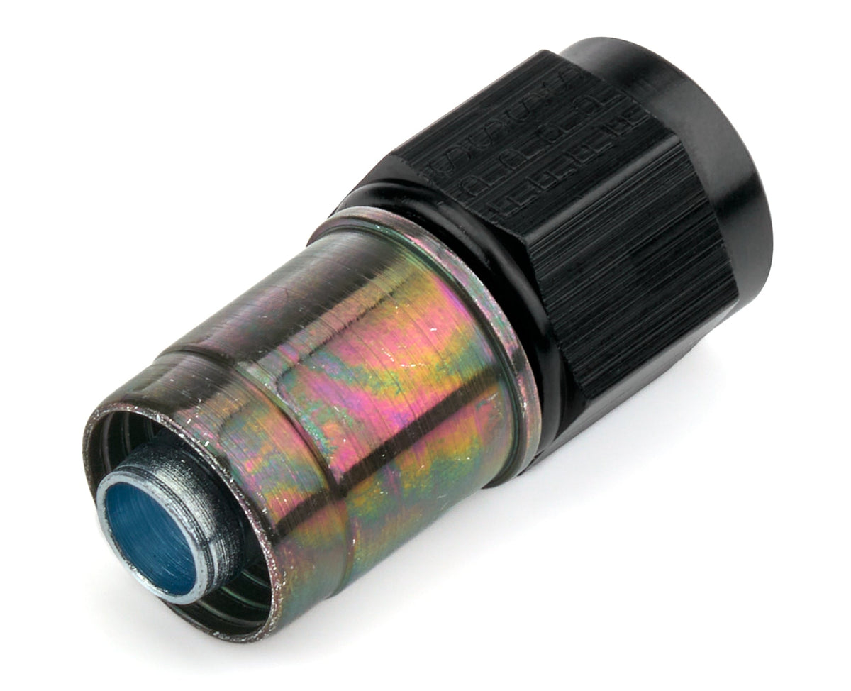 6AN Straight Crimp Hose Fitting Black - 5100106