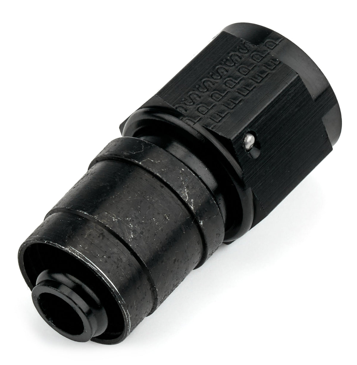 8AN Straight Crimp Hose Fitting Black - 5100108