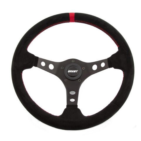 Suede Racing Steering Wheel w/Center Marker - 695