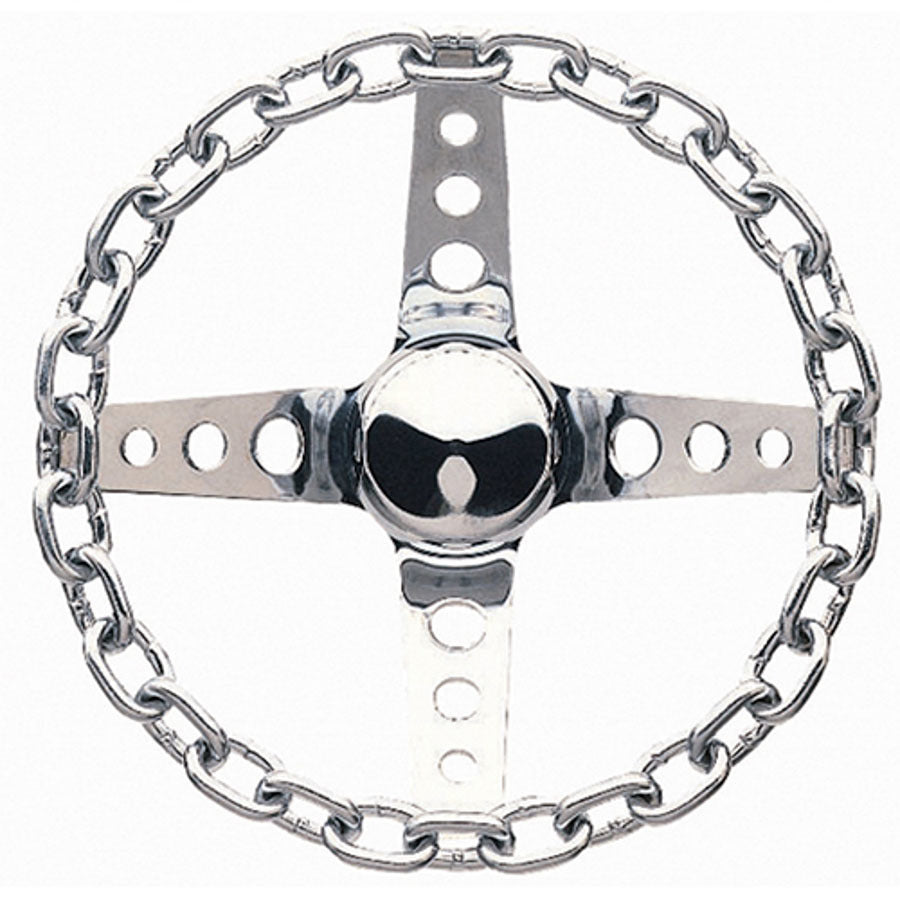 Chrome Chain Steer Wheel 11" - 740