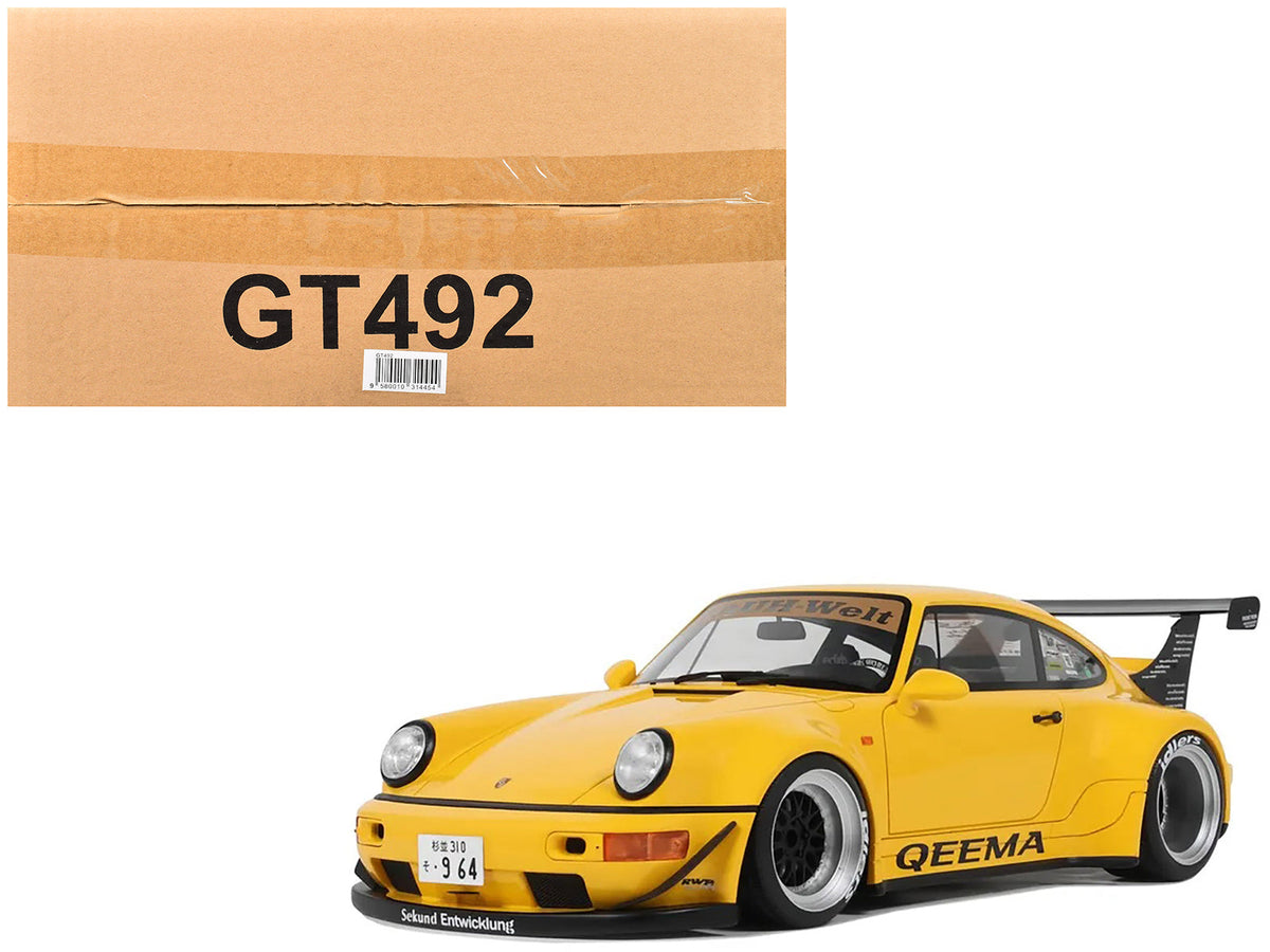 Rapid Vehicles 2024 Porsche 911 (964) RWB "Qeema" Yellow 1/18 Model Car by GT Spirit free...