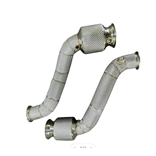 Bull Boost Performance 304 Stainless High Performance Catted Downpipe for McLaren GT - View 2