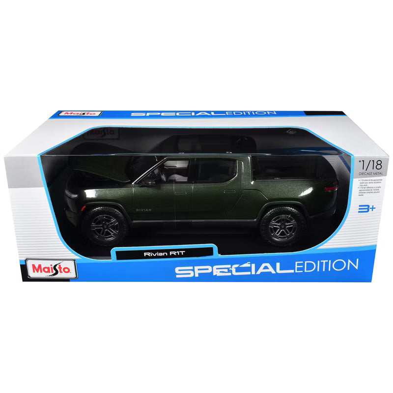 Maisto 2025 Rivian R1T Pickup Truck Green 1:18