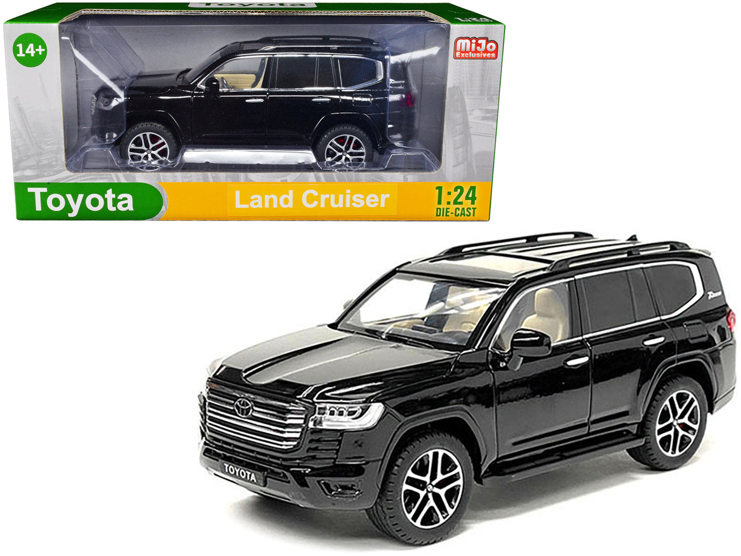 Toyota Land Cruiser Black Metallic 1/24 Diecast Model Car free shipping USA
