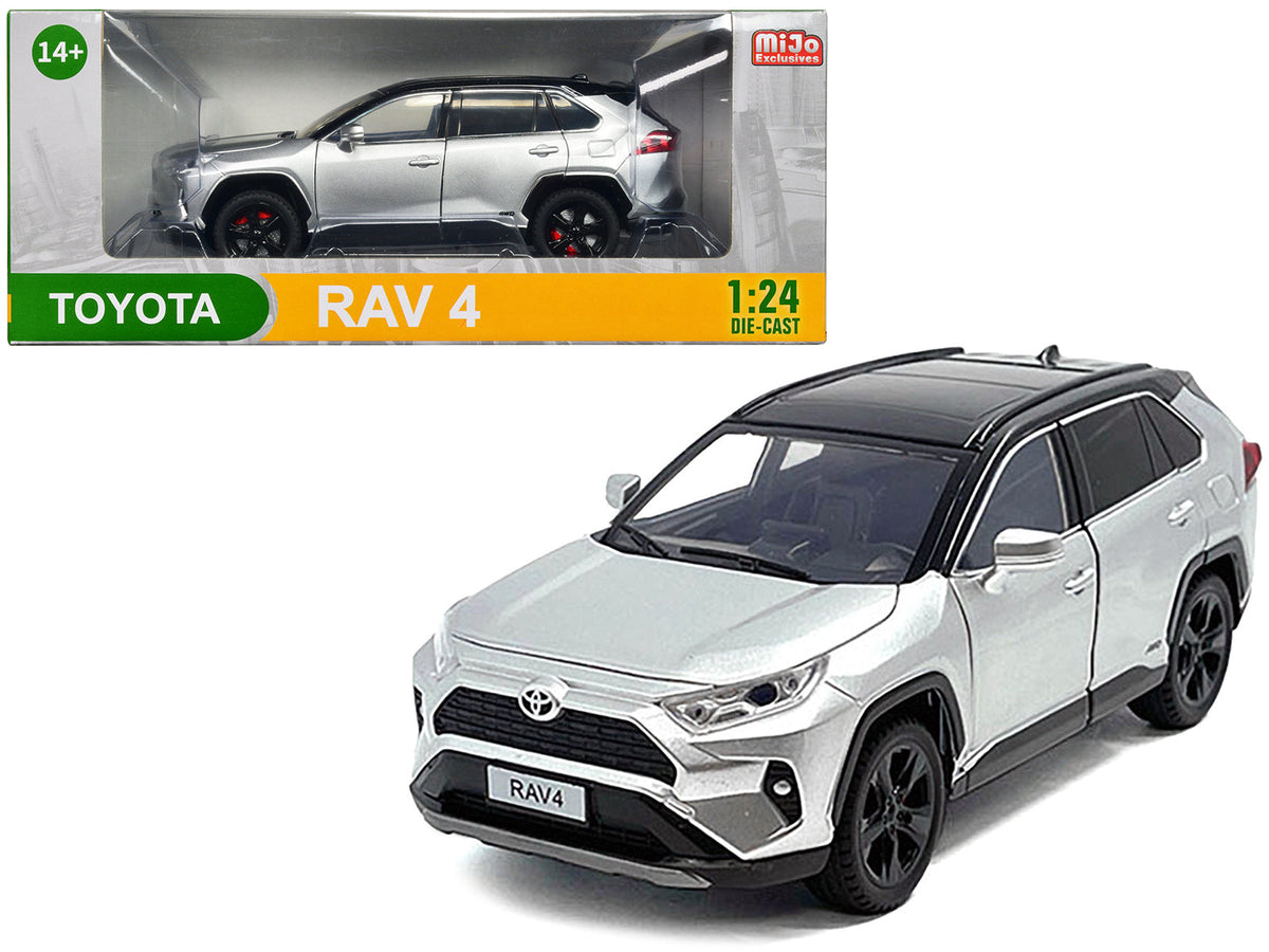 Rapid Vehicles Toyota Rav4 Hybrid XSE Silver Metallic with Black Top and Sunroof 1/24 Diecast...