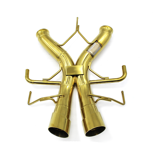 Gold Finish Rear Muffler Section Exhaust System for McLaren P1 3.8 Hybrid