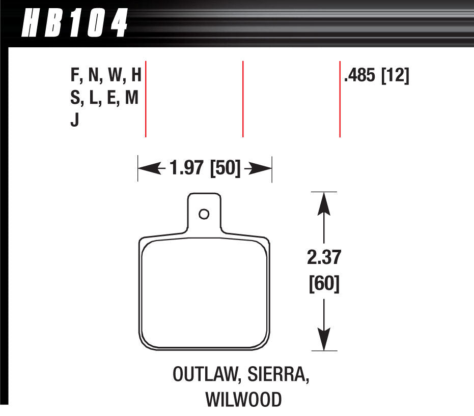 Brake Pads Race Hps - HB104F485