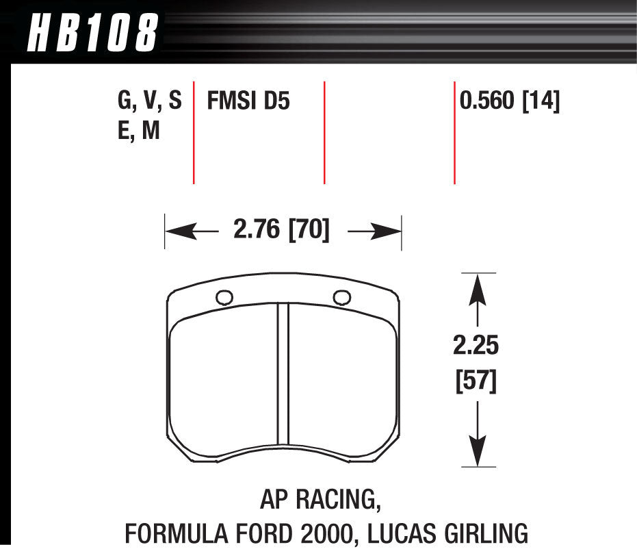 Brake Pads Race Blue - HB108E560