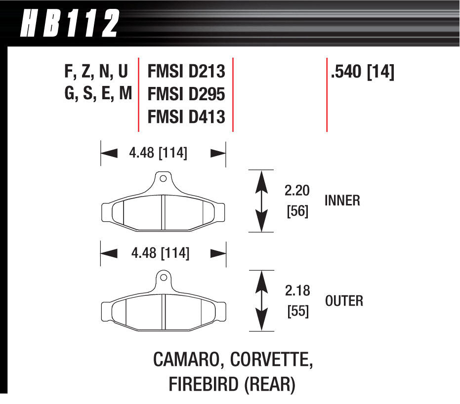 Hp Plus Brake Pads - HB112N540