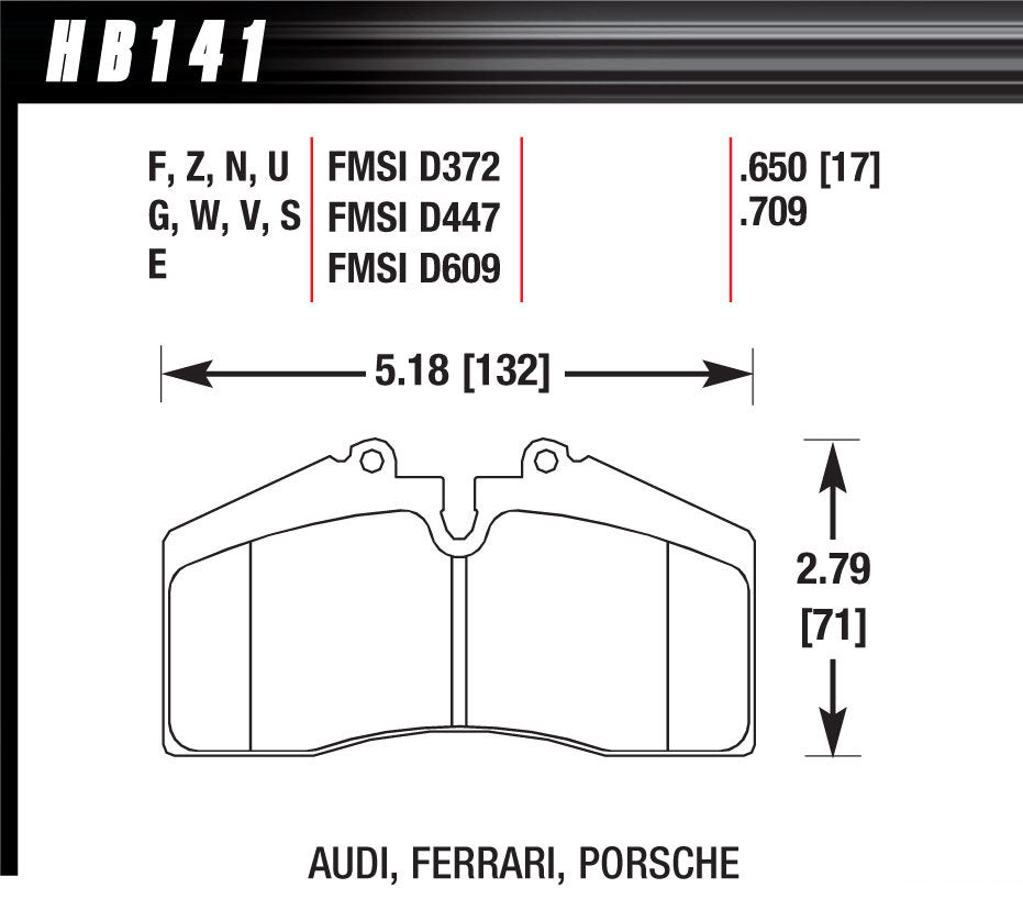 Brake Pads DTC-60 - HB141G650