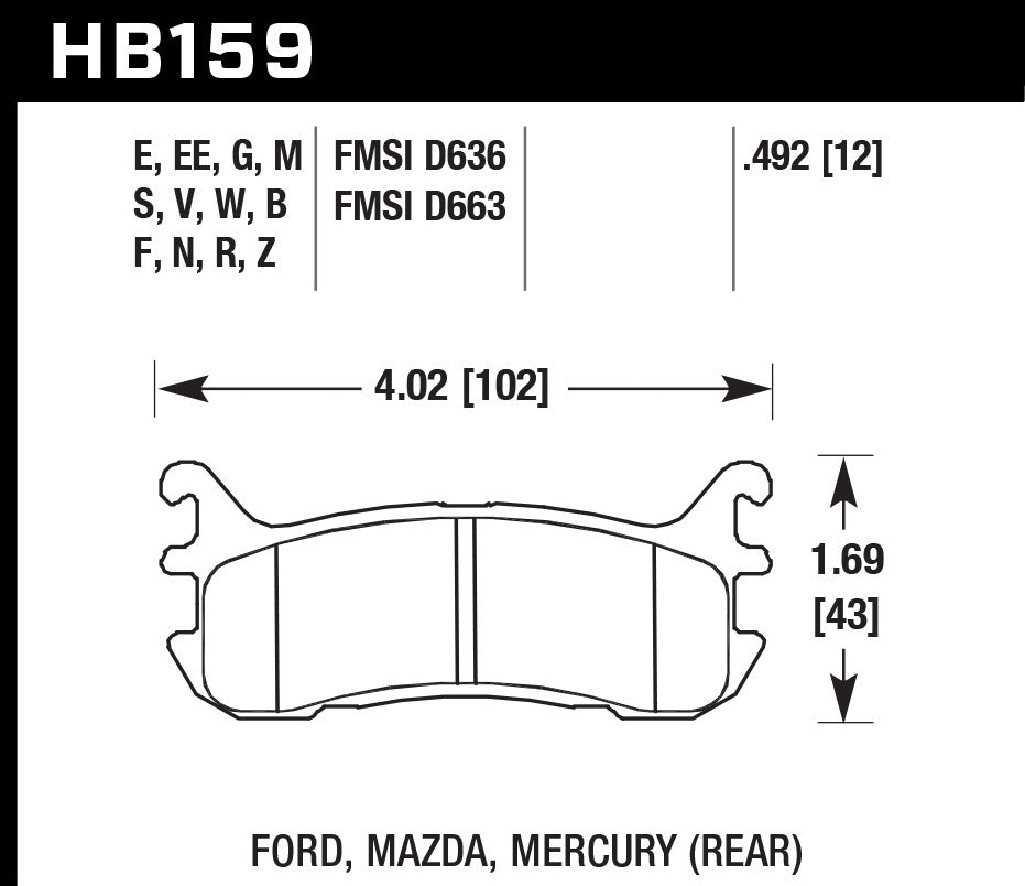 Brake Pads - HB159W492
