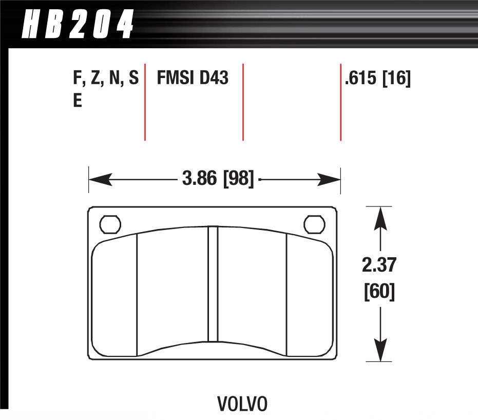 Brake Pads Street Hp Plus - HB204N615