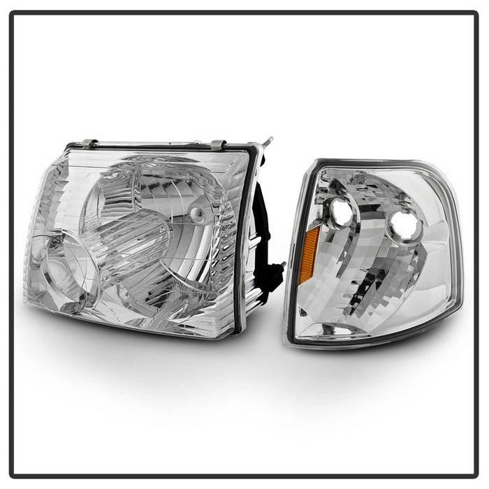 FR SPORT SPYDER xTune 02-05 Ford Explorer 4DR (Excl Sport) 4pc OEM Headlights w/Corner - Chrome...