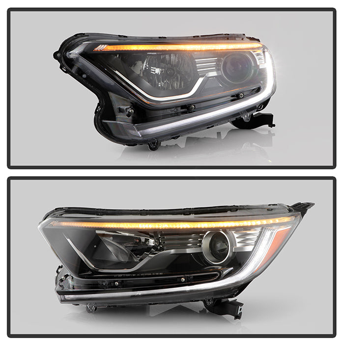 SPYDER xTune Honda CRV Driver Side Halogen w/ LED DRL Headlight - OEM Left (HD-JH-HCRV17-OE-L) 9950261