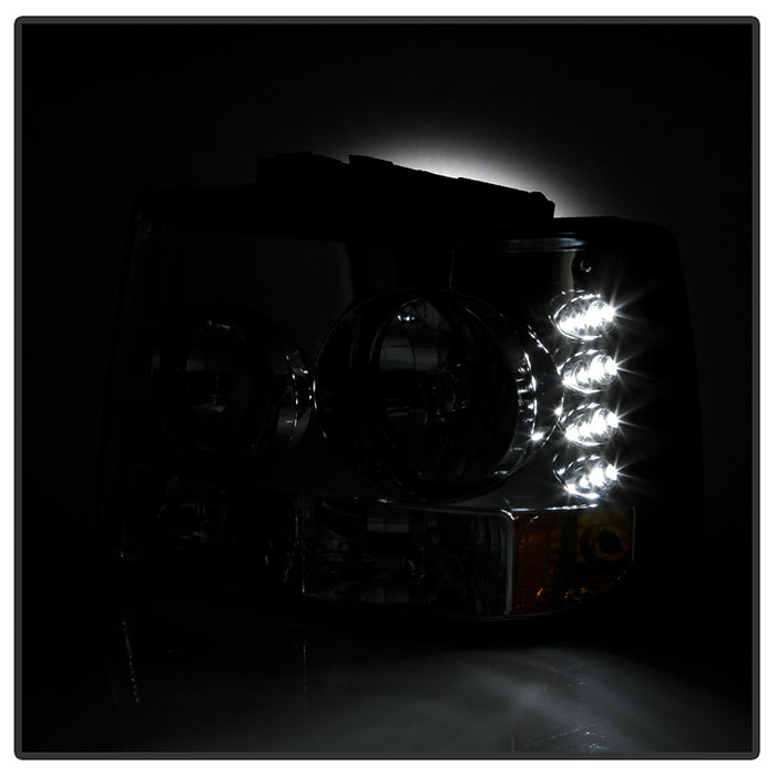 Spyder Chevy Silverado 1500 99-02 ( Not Fit HD Model)LED Crystal Headlights Chr HD-YD-CS99-1PC-AM-C 5012456