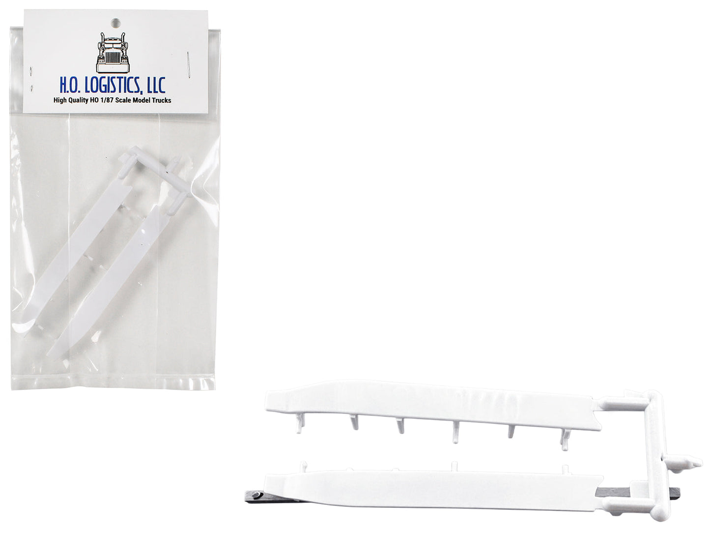 Trailer Wind Skirts for 53' Dry Vans White 1/87 (HO) Plastic Model Car by HO Logistics free shipping USA