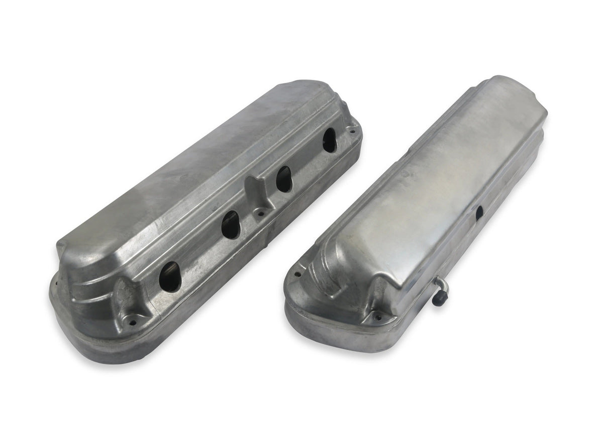2-Piece Alm Valve Cover Set GM LS Natural Finish - 241185