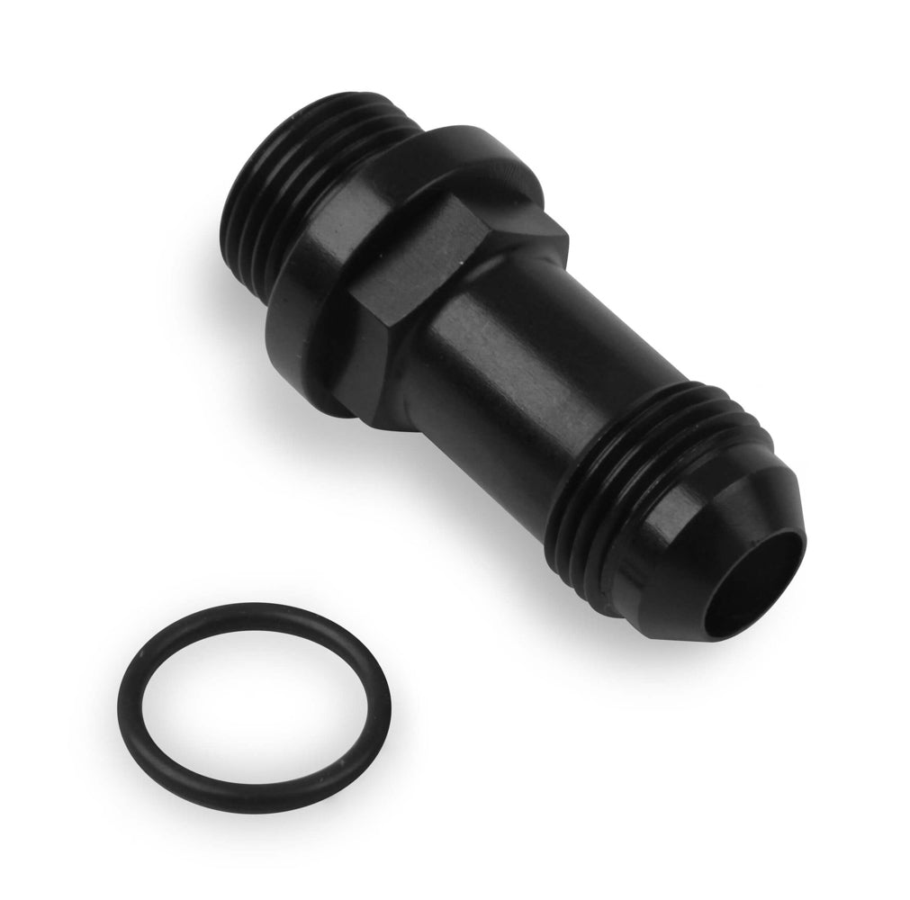 8an Carb Inlet Fitting Long Style - Black - 261531