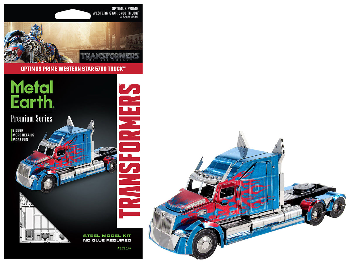 Rapid Vehicles Model Kit Western Star 5700 Truck "Optimus Prime" Blue with Red Flames...