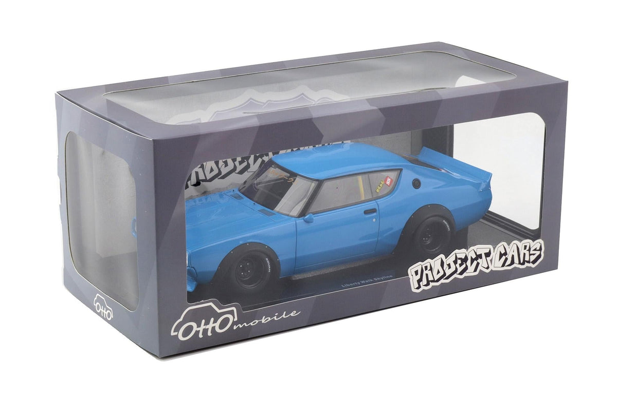 STM Diecast Otto 1971 Nissan Skyline 2000 GT-R (KPGC10) 2024 LB-Works Blue 1:18 - View 4