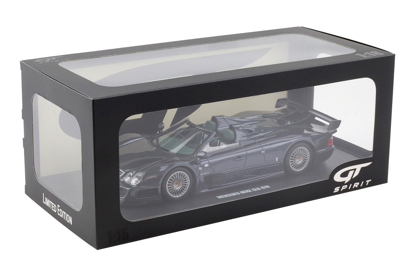 GT Spirit 1999 Mercedes Benz CLK GTR Roadster Dark Grey 1:18