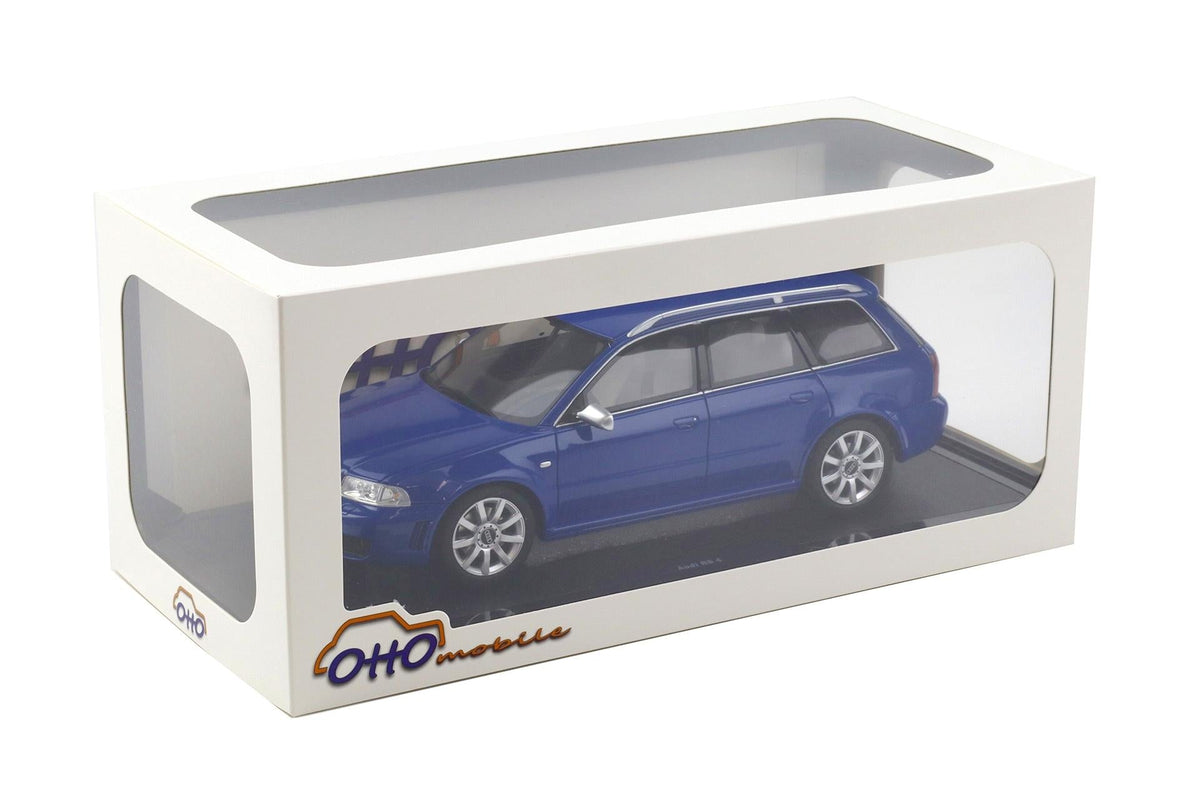STM Diecast Otto 2000 Audi RS4 Avant B5 2.7L V6 Biturbo Nogaro Blue 1:18 - View 4