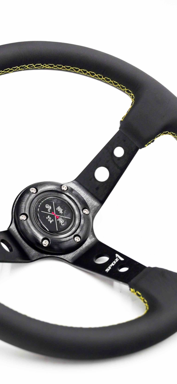 Speedzone Performance LLC SPDZ1 Yellow Lined Steering Wheel - View 3