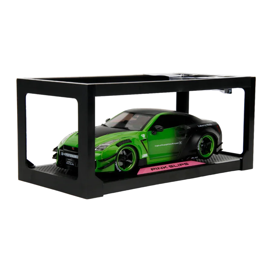 Jada Pink Slips Nissan Skyline GT-R R35 Liberty Walk Green and Black 1:18