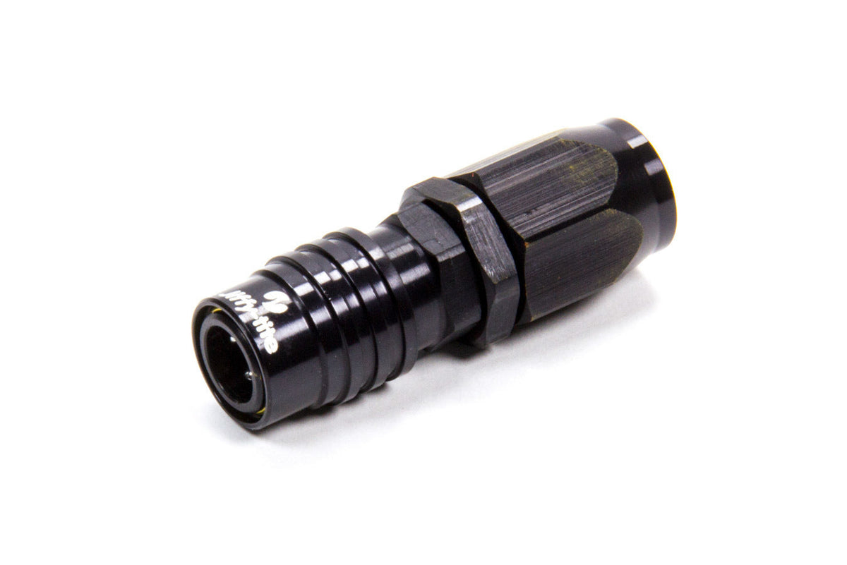 Q/R #6 Str Hose End Socket Valved Black - 21606J
