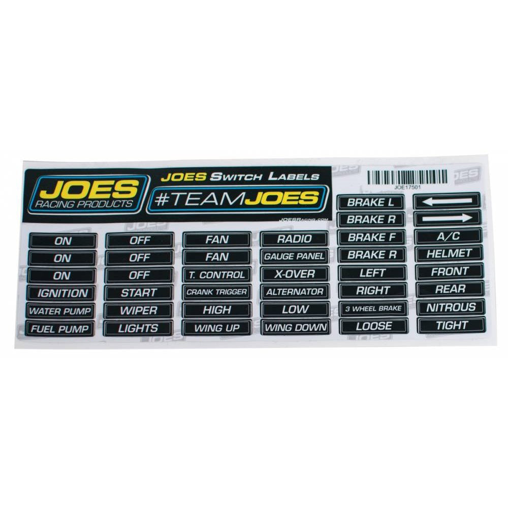 JOES Switch Panel Labels - 17501