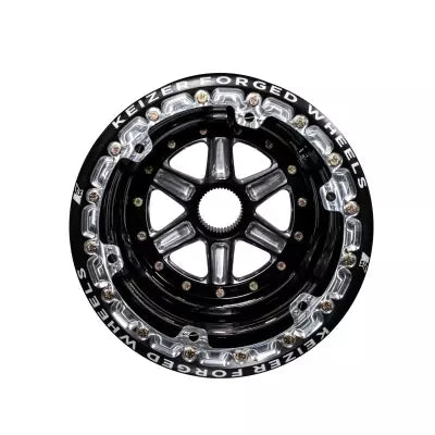 Wheel Splined 15x17 Blk Outer Beadlock 4in BS - 15175SPFBLB