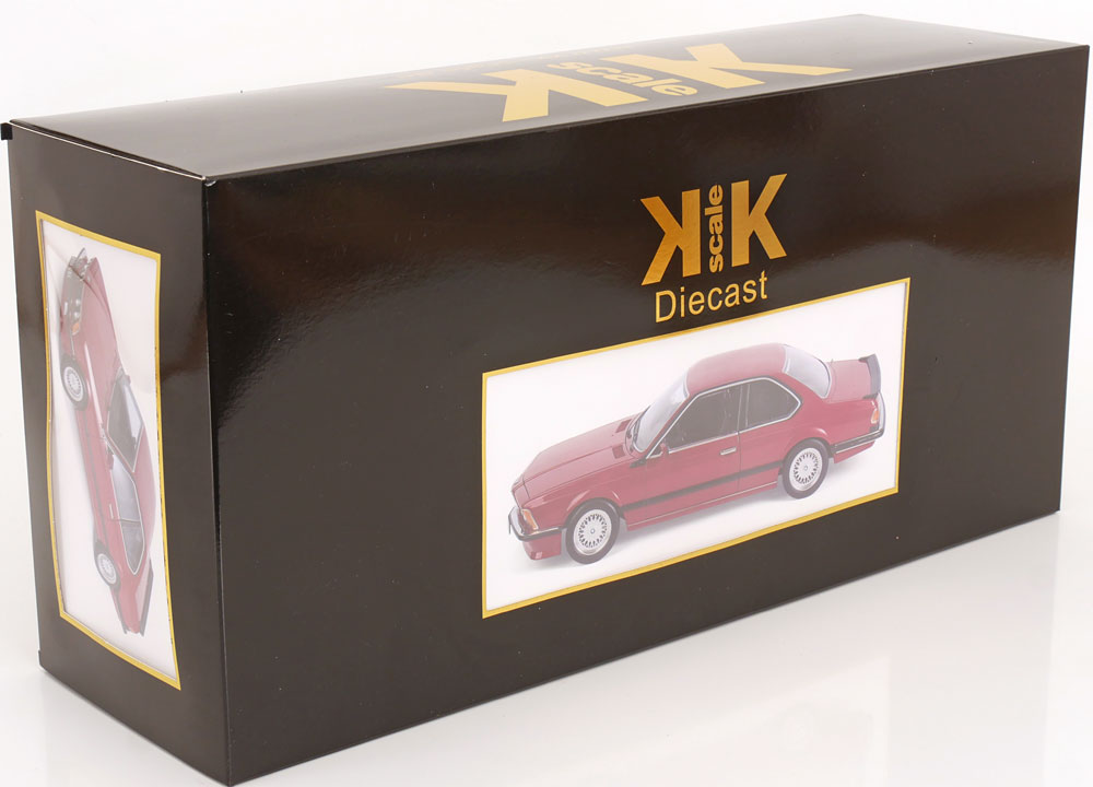 KK-Scale 1987 BMW M635 CSi (E24) Coupe Dark Red Metallic 1:12
