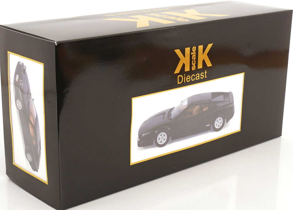 KK Scale 1986 Ferrari Testarossa Black Monospecchio European Version 1:12
