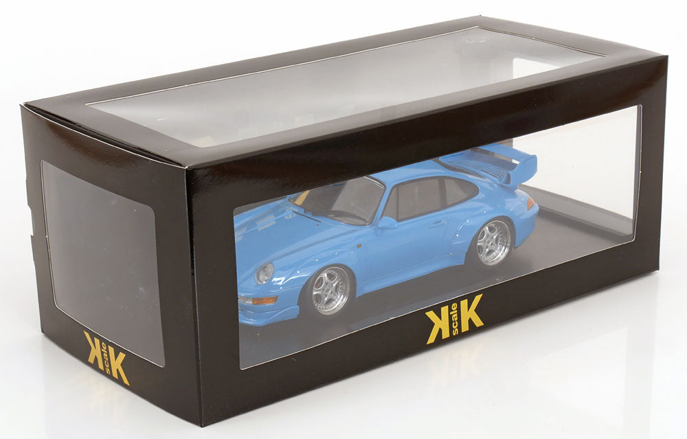 KK Scale 1996 Porsche 911 993 GT2 w/ Speedline Wheels Riviera Blue 1:18