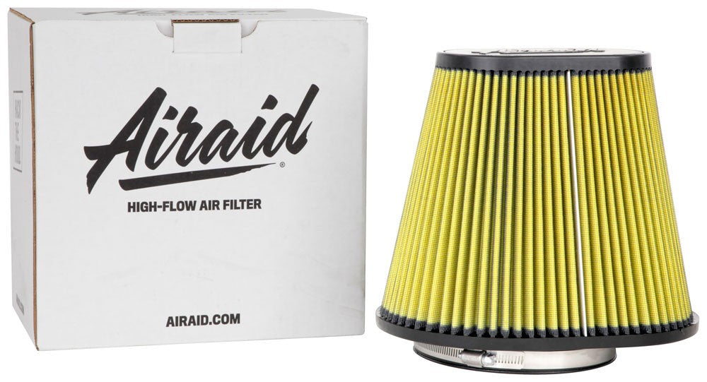 Airaid Universal Air Filter - Cone 6in FLG x 10-3/4x7-3/4in B x 7x4in T x 9in H - Synthaflow 724-476