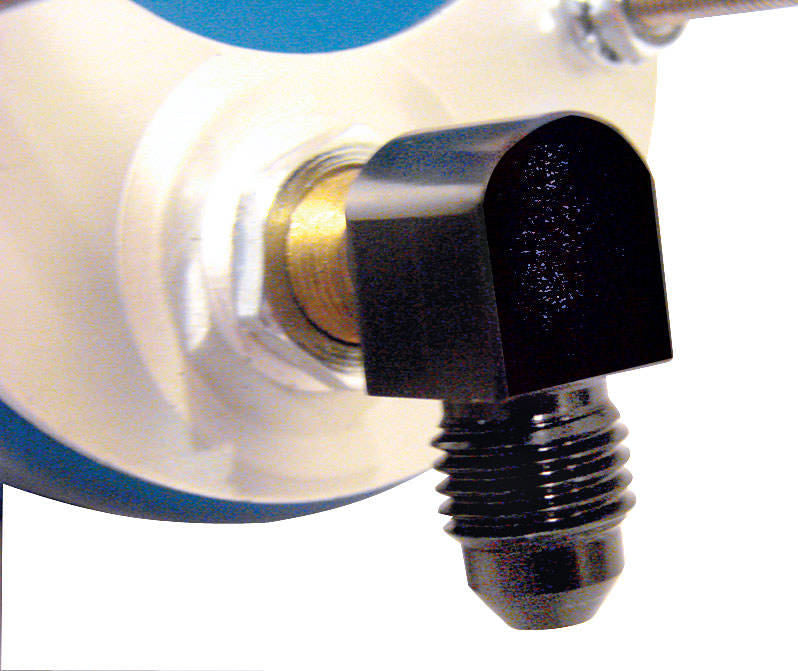 Oil Pressure Fitting #4 90 Deg Black - 2176