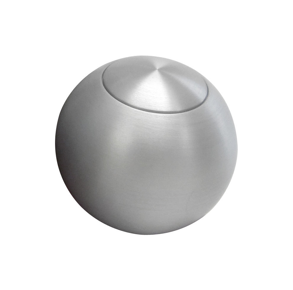 2in Shift Knob Solid Round Brushed w/Button - SK6920