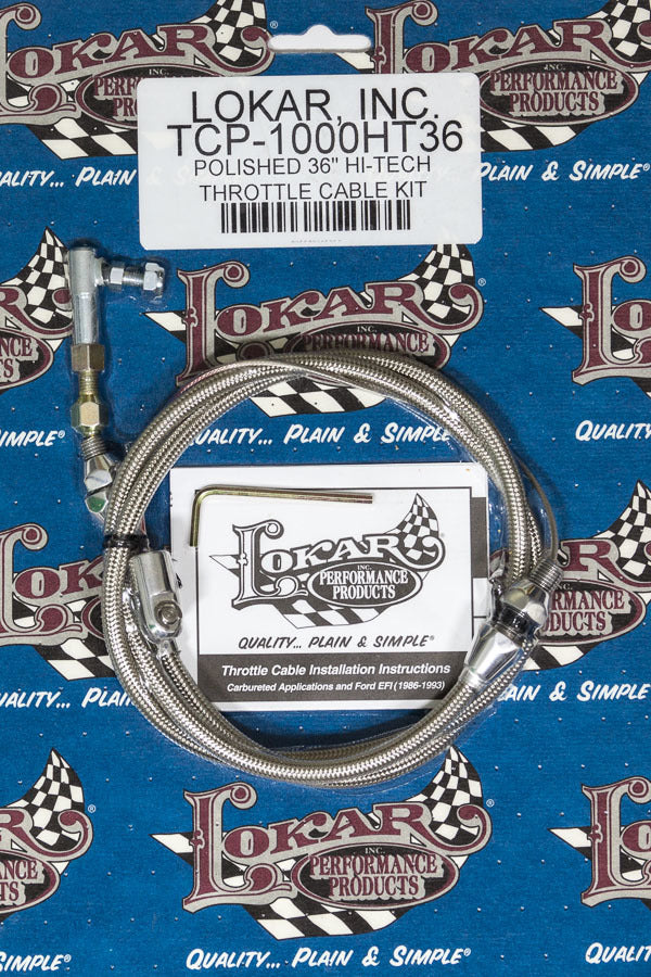 Polished Throttle Cable - TCP1000HT36