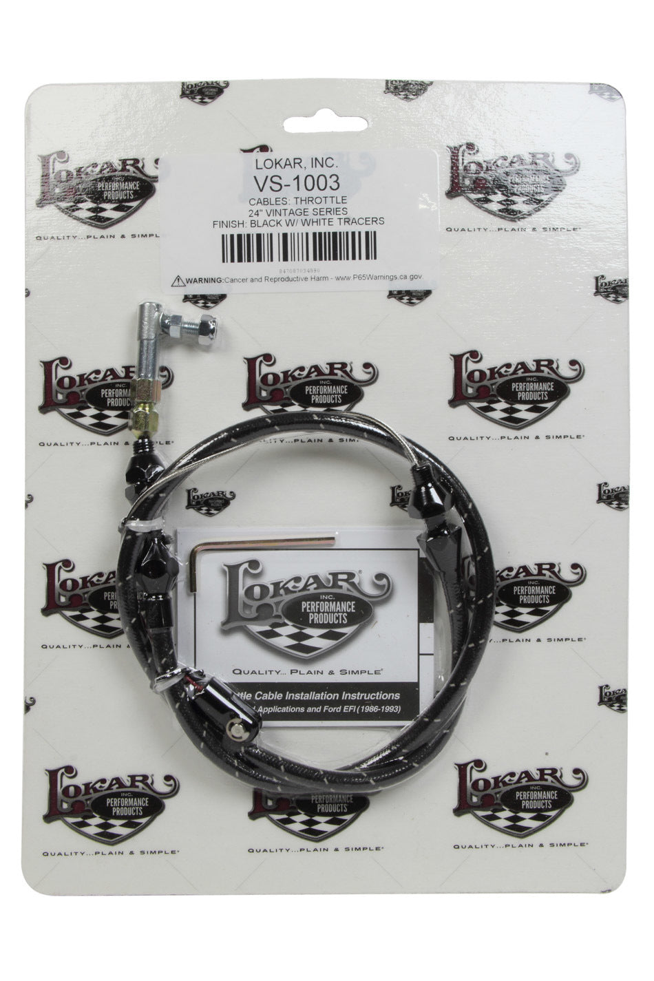 Vs Throttle Cable Blck with/Whi - VS1003