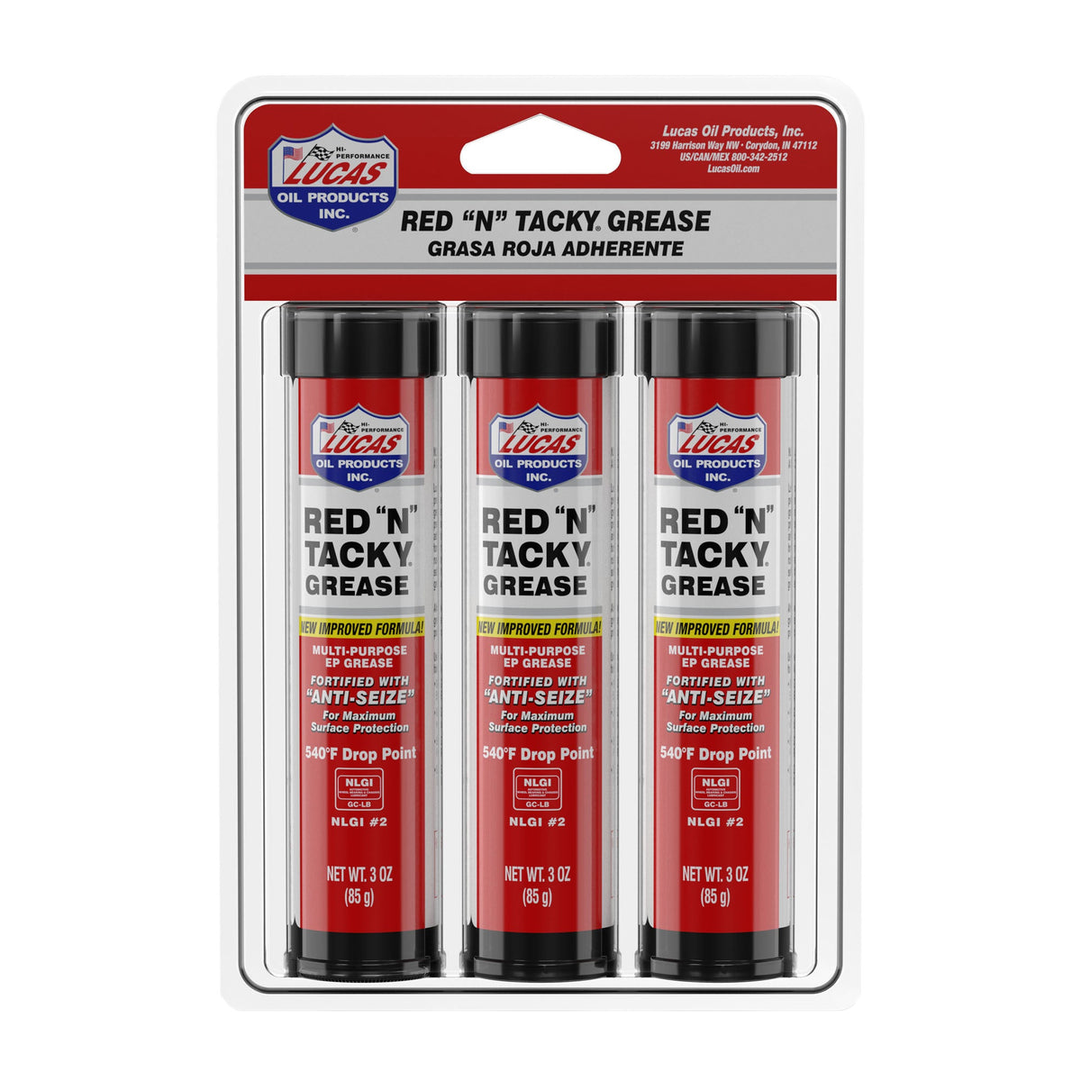 Red N Tacky Grease 3 x 3oz Pack - LUC10318